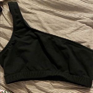 One shoulder sports bra